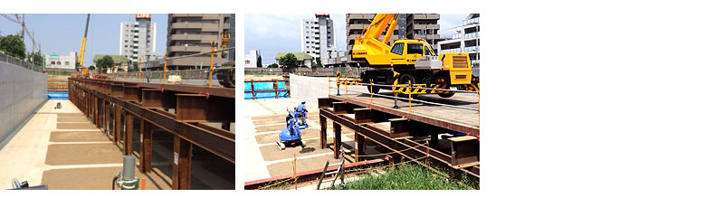 練馬立体交差部工事